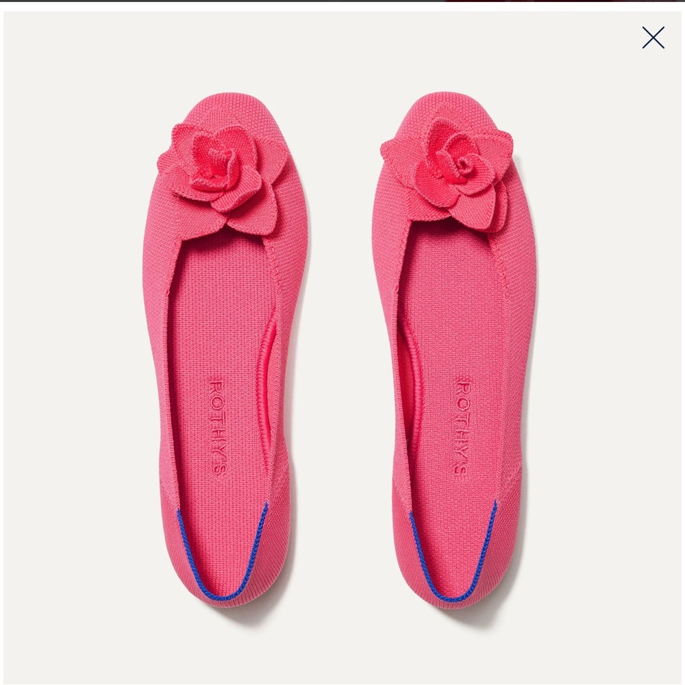 NIB Rothy’s Petal Square Toe Flats, 9.5
